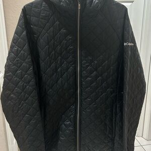 Columbia Omni Heat Black Quilted Hooded Jacket